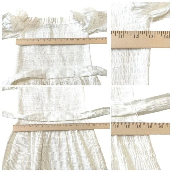 New with Tag, Rebecca Vallance Jame off-the-shoulder belted midi dress, Size 4US - Picture 10 of 11